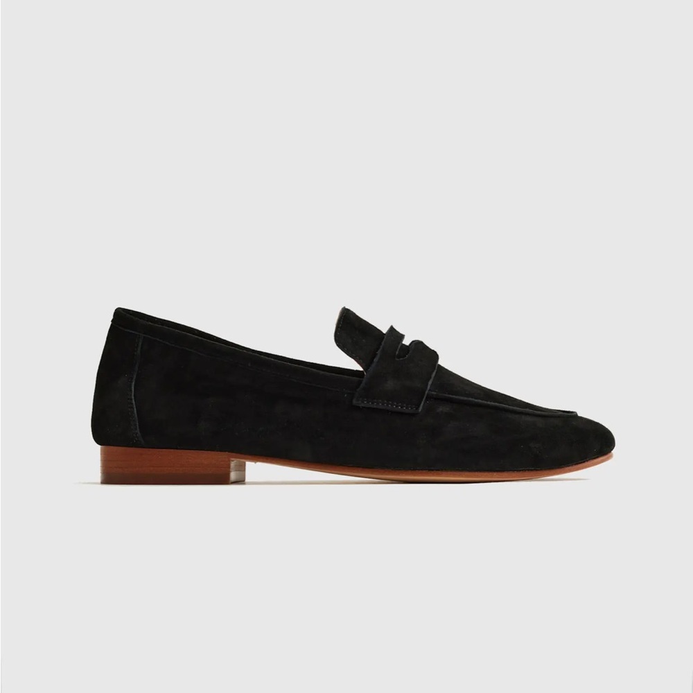 Quince Italian Suede Penny Loafer Size 7